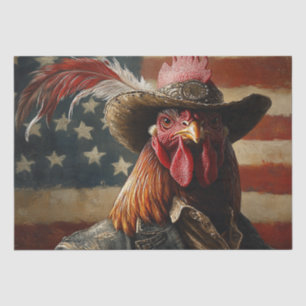 Papel De Seda Bandera del gallo patriótico de los Estados Unidos