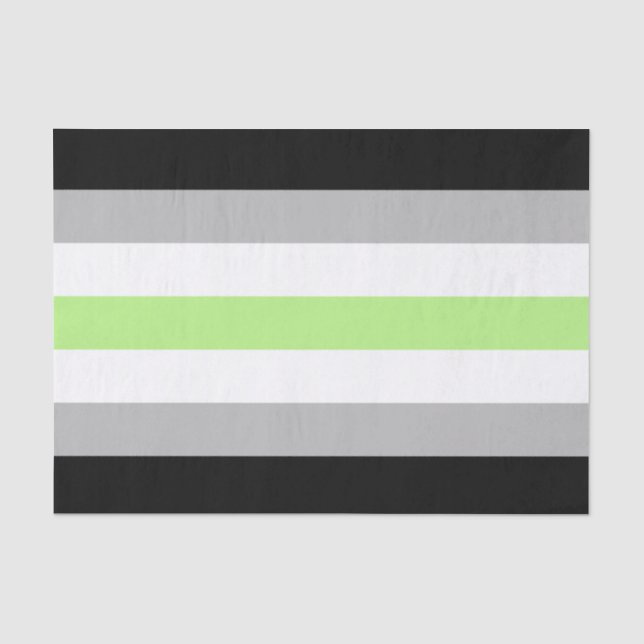 Papel De Seda Bandera del Orgullo Agénero (Anverso)