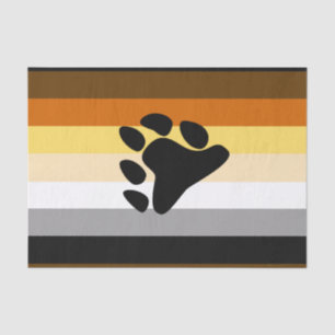 Papel De Seda Bandera del Orgullo de los Osos con Pata