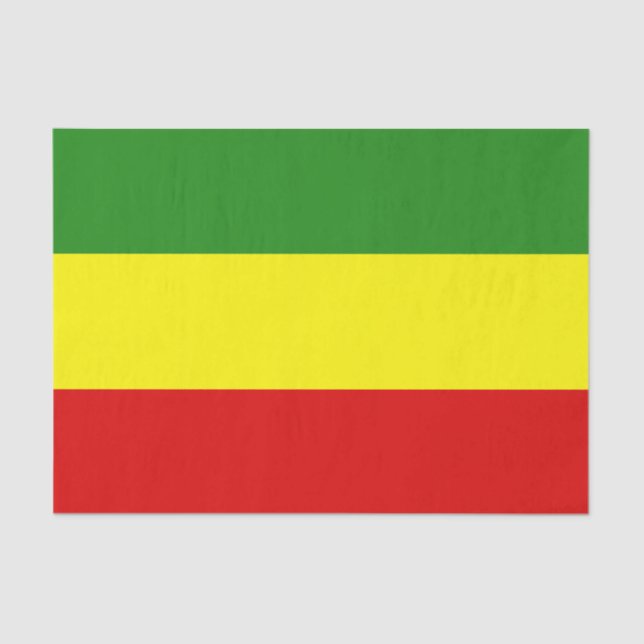 Papel De Seda Bandera del orgullo de Rastafarian (Anverso)