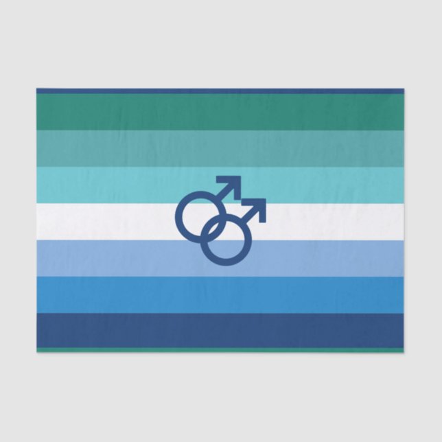 Papel De Seda Bandera del Orgullo Gay Masculino MLM (Anverso)