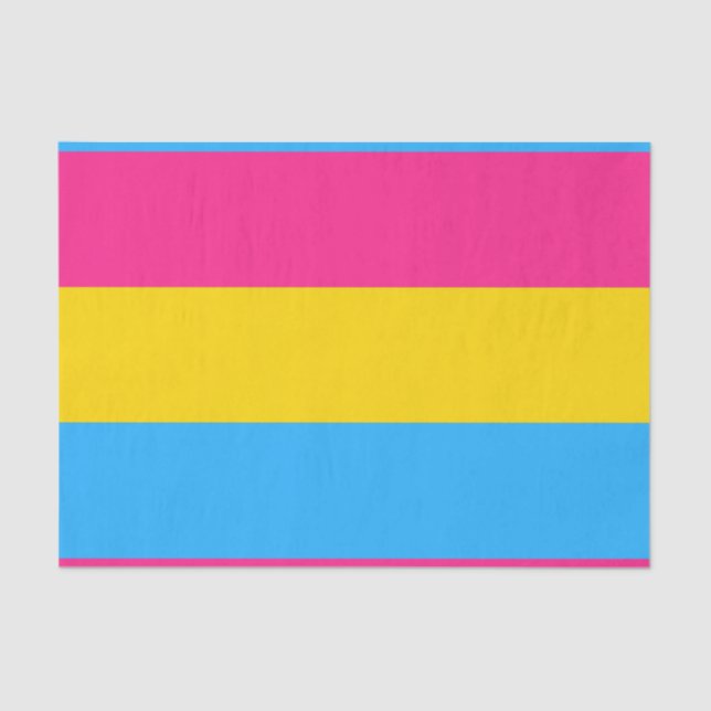Papel De Seda Bandera del Orgullo Pansexual Horizontal (Anverso)