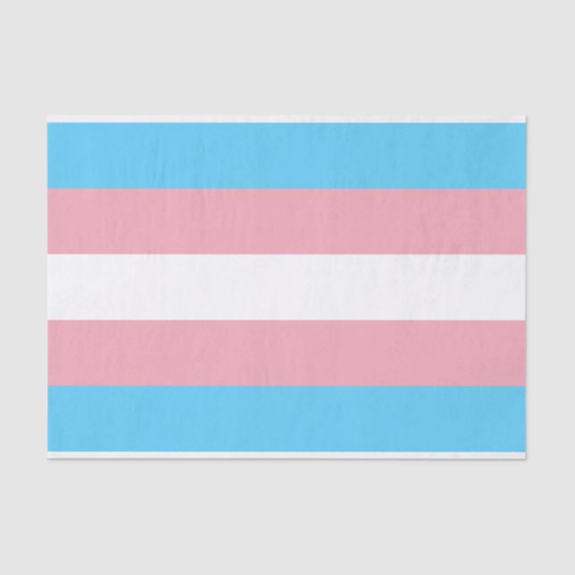 Papel De Seda Bandera del Orgullo Transgénero (Anverso)