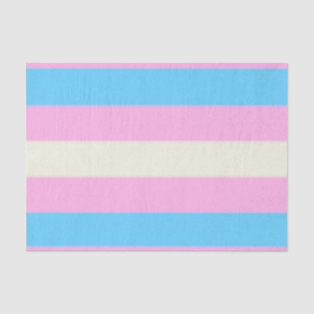 Papel De Seda Bandera del orgullo transgénero caído (Anverso)