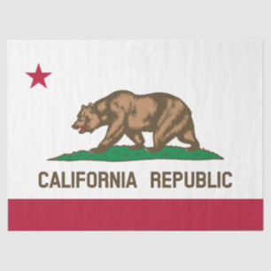 Papel De Seda Bandera del Oso de la República de California: Cal