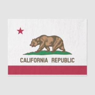 Papel De Seda Bandera del oso de la República de California: Est