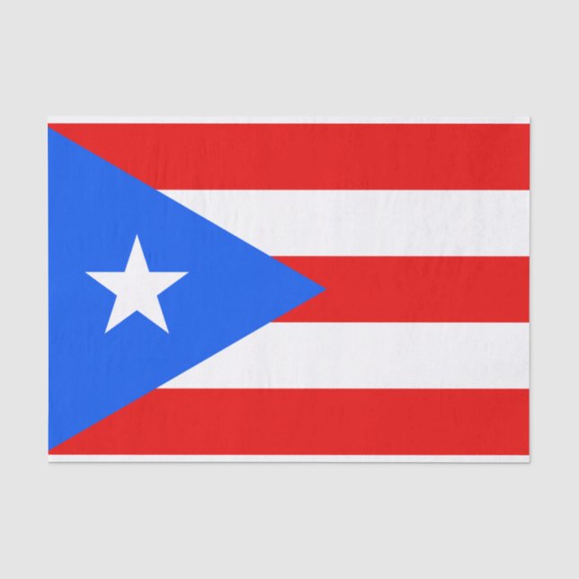 Papel De Seda Bandera del periódico de Puerto Rico (Anverso)