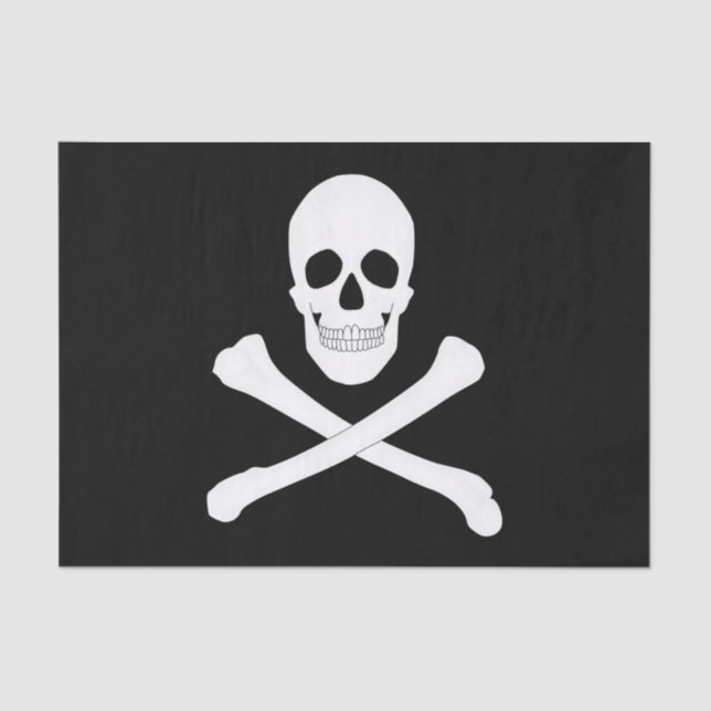 Papel De Seda Bandera del pirata (Jolly Roger) (Anverso)