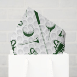 Papel De Seda Bandera del Trofeo de los Clubes de Golf Blanco Ve
