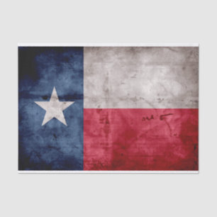 Papel De Seda Bandera desgastada vintage del estado de Texas