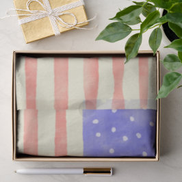 Papel De Seda Bandera estadounidense de color acuático