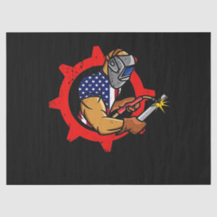 Papel De Seda Bandera estadounidense de soldadura Regalo de gale