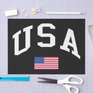 Papel De Seda Bandera estadounidense del Día de la Independencia