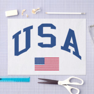 Papel De Seda Bandera estadounidense del día de la independencia