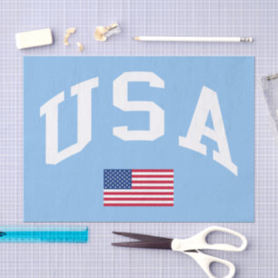 Papel De Seda Bandera estadounidense del día de la independencia