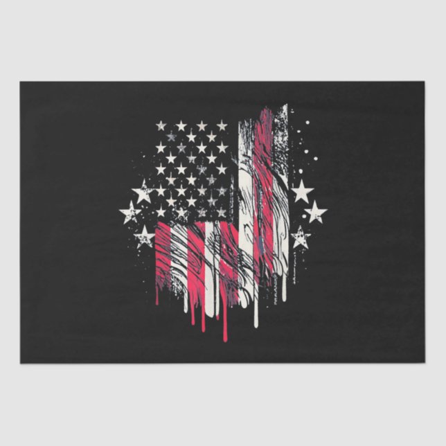 Papel De Seda Bandera estadounidense miente a los Estados Unidos (Anverso)