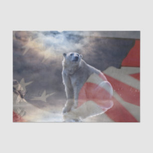 Papel De Seda Bandera estadounidense para el polar de Alaska