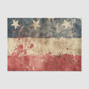 Papel De Seda Bandera estadounidense patriótica angustiado
