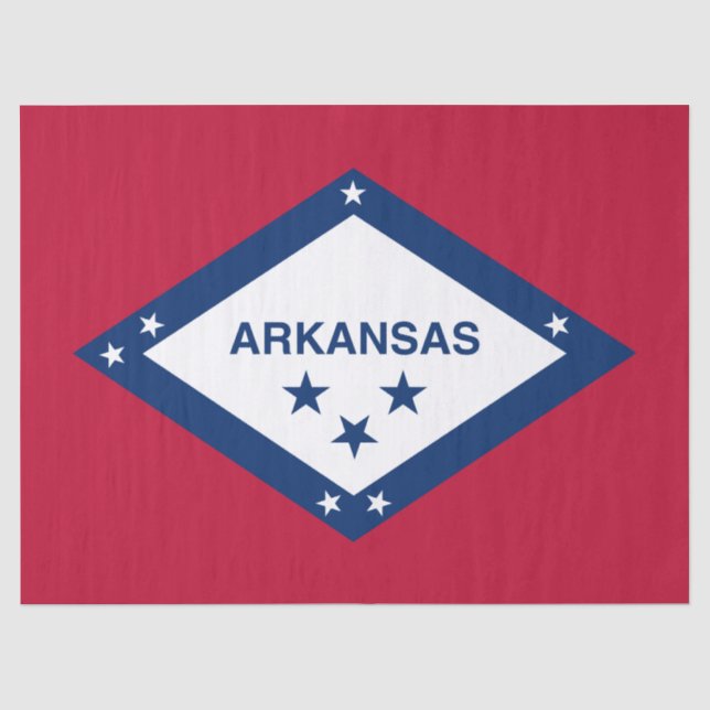 Papel De Seda Bandera Estatal de Arkansas (Anverso)