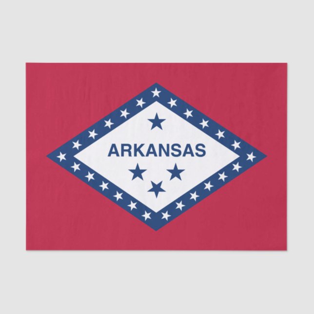 Papel De Seda Bandera estatal de Arkansas (Anverso)