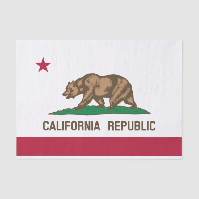 Papel De Seda Bandera estatal de California (Anverso)