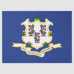 Papel De Seda Bandera estatal de Connecticut