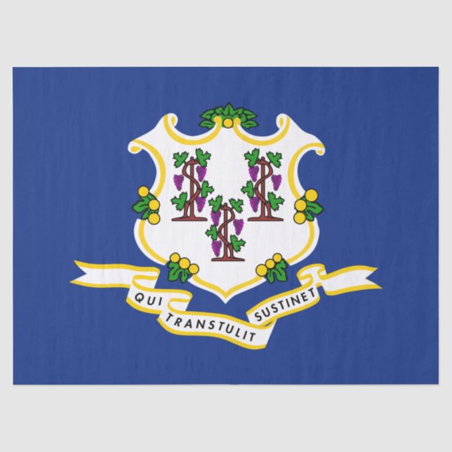 Papel De Seda Bandera estatal de Connecticut (Anverso)