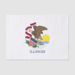 Papel De Seda Bandera Estatal de Illinois