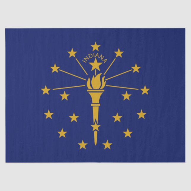 Papel De Seda Bandera estatal de Indiana (Anverso)