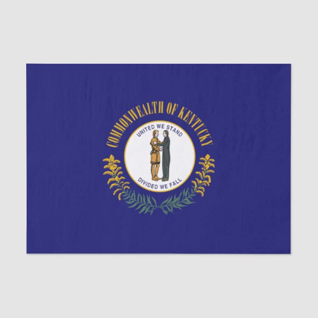 Papel De Seda Bandera Estatal de Kentucky (Anverso)