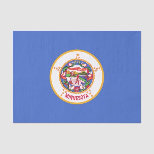 Papel De Seda Bandera estatal de Minnesota (Anverso)