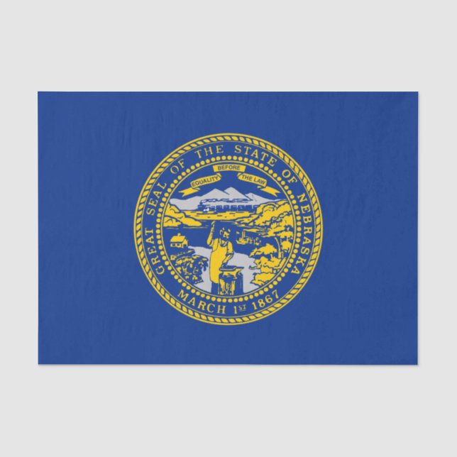Papel De Seda Bandera Estatal de Nebraska (Anverso)