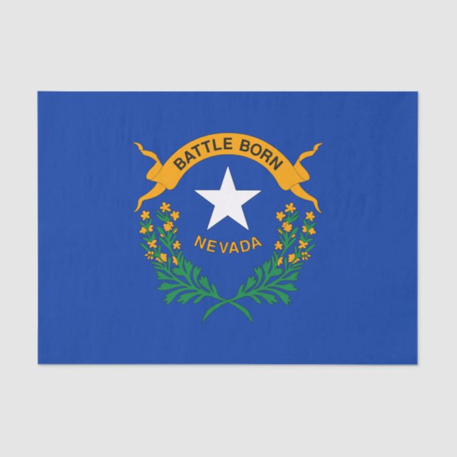 Papel De Seda Bandera Estatal de Nevada (Anverso)