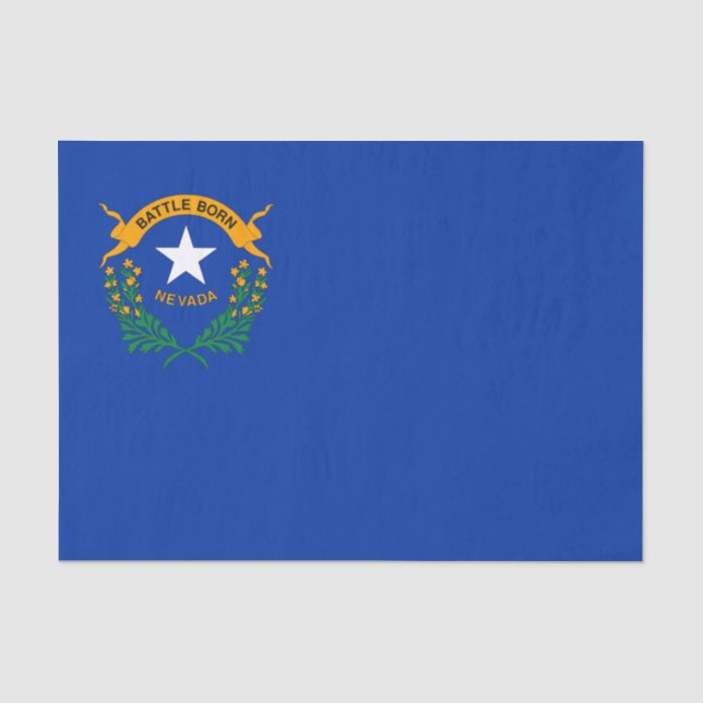 Papel De Seda Bandera Estatal de Nevada (Anverso)