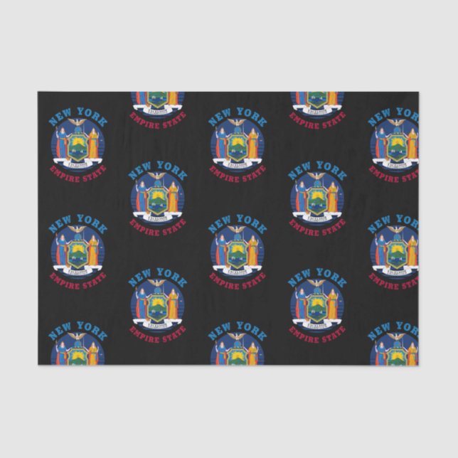PAPEL DE SEDA BANDERA ESTATAL DE NUEVA YORK (Anverso)