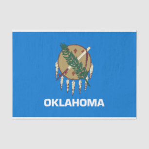 Papel De Seda Bandera estatal de Oklahoma