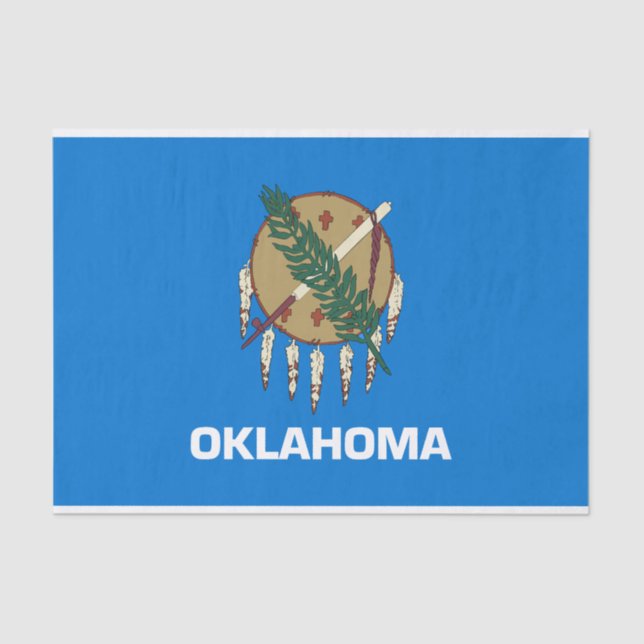 Papel De Seda Bandera estatal de Oklahoma (Anverso)