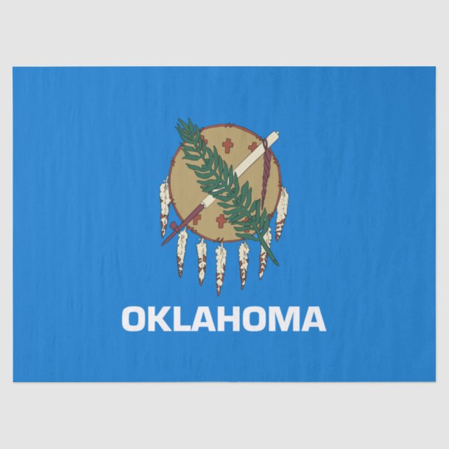 Papel De Seda Bandera estatal de Oklahoma (Anverso)