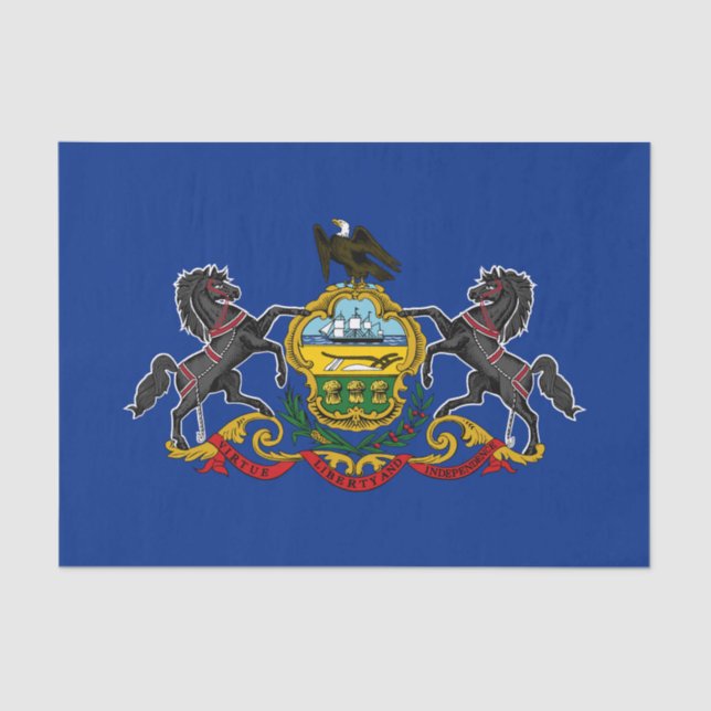 Papel De Seda Bandera Estatal de Pennsylvania (Anverso)