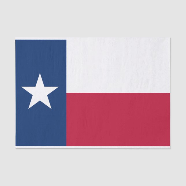 Papel De Seda Bandera Estatal de Texas (Texas) (Anverso)