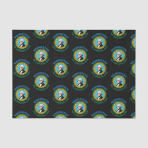 PAPEL DE SEDA BANDERA ESTATAL DE WASHINGTON EVERGREEN