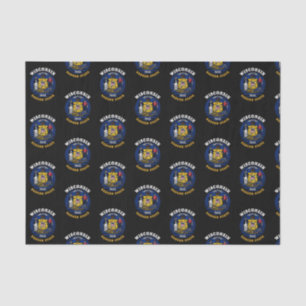 PAPEL DE SEDA BANDERA ESTATAL DE WISCONSIN BADGER