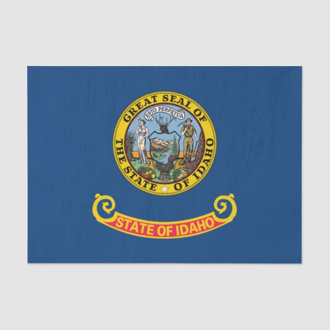 Papel De Seda Bandera Estatal Idaho (Anverso)