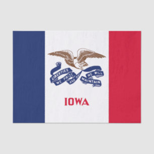 Papel De Seda Bandera Estatal Iowa