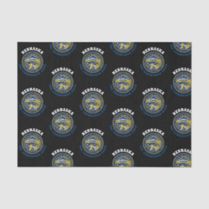 PAPEL DE SEDA BANDERA ESTATAL NEBRASKA CORNHUSKER