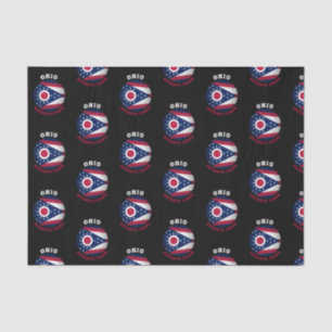 PAPEL DE SEDA BANDERA ESTATAL OHIO BUCKEYE