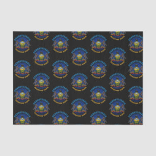 PAPEL DE SEDA BANDERA ESTATAL PENNSYLVANIA KEYSTONE