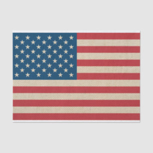 Papel De Seda Bandera faux burlap de Estados Unidos
