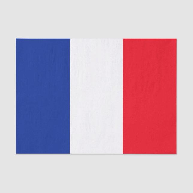 Papel De Seda Bandera francesa Colores patrióticos Viajes intern (Anverso)