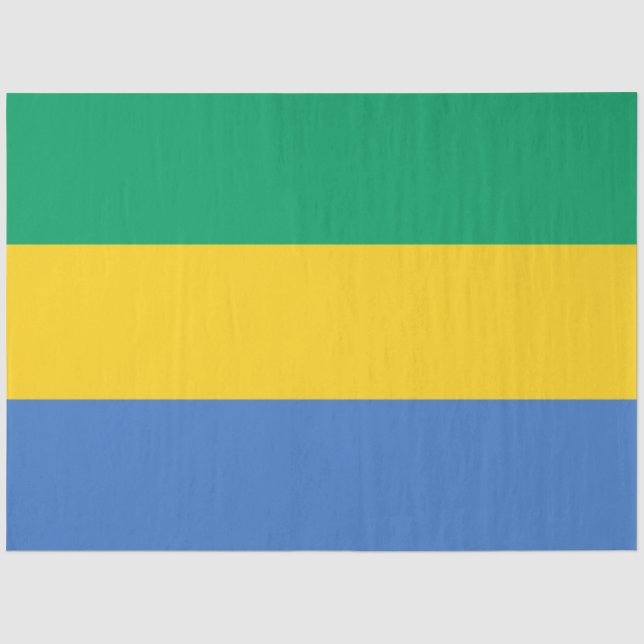 Papel De Seda Bandera gabonesa (Gabón) (Anverso)